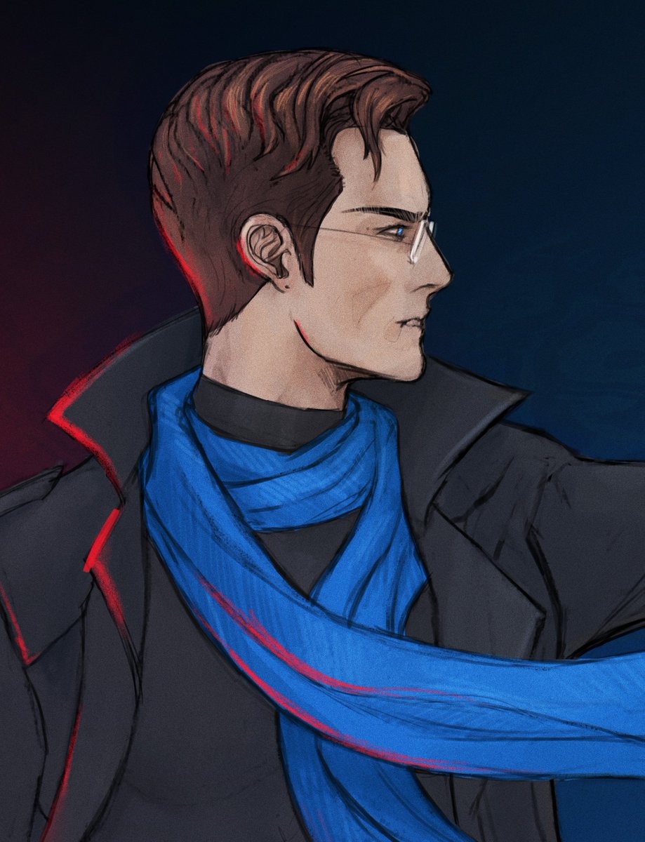 leetmorry's tweet image. Art trade with @Philipp06831983 
Philippe's request: Reverse!AU, which I was ecstatic about, since Android!Gavin = maximum horny :D

FBI agent Niles Stern (human!RK900) &amp;amp; GR200 (Gavin)

#DetroitBecomeHuman #GavinReed #RK900 #Reed900 #900Gavin
[Separate portraits in the thread ↓]