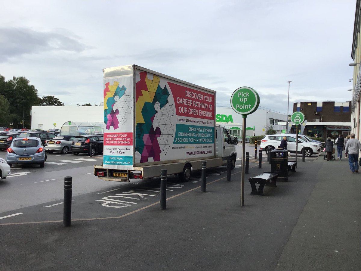 LMonsterAds's tweet photo. Look out for @CreweUTC #Advan on the move today across #Northwich #Winsford #Nantwich #Crewe #Sanchbach #Middlewich #Knutsford promoting their Open Evening Thurs 27th Sept! Enrol now https://t.co/6jfS338ER1 #Careers #Education 14-19 yrs olds. https://t.co/tZa1SAqTWw