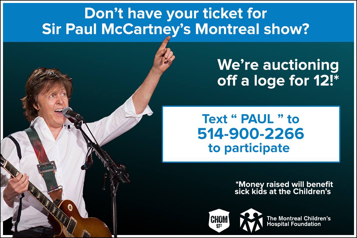 Image result for paul mccartney montreal 2018 tickets