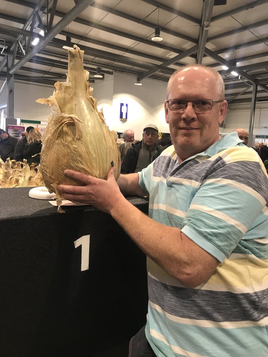 medwynsofangles's tweet photo. They have just finished weighing the heaviest onion at 7.755kg - 17.097lbs and the winner was N Brake from Chard Somerset https://t.co/7VnyNIyUsx