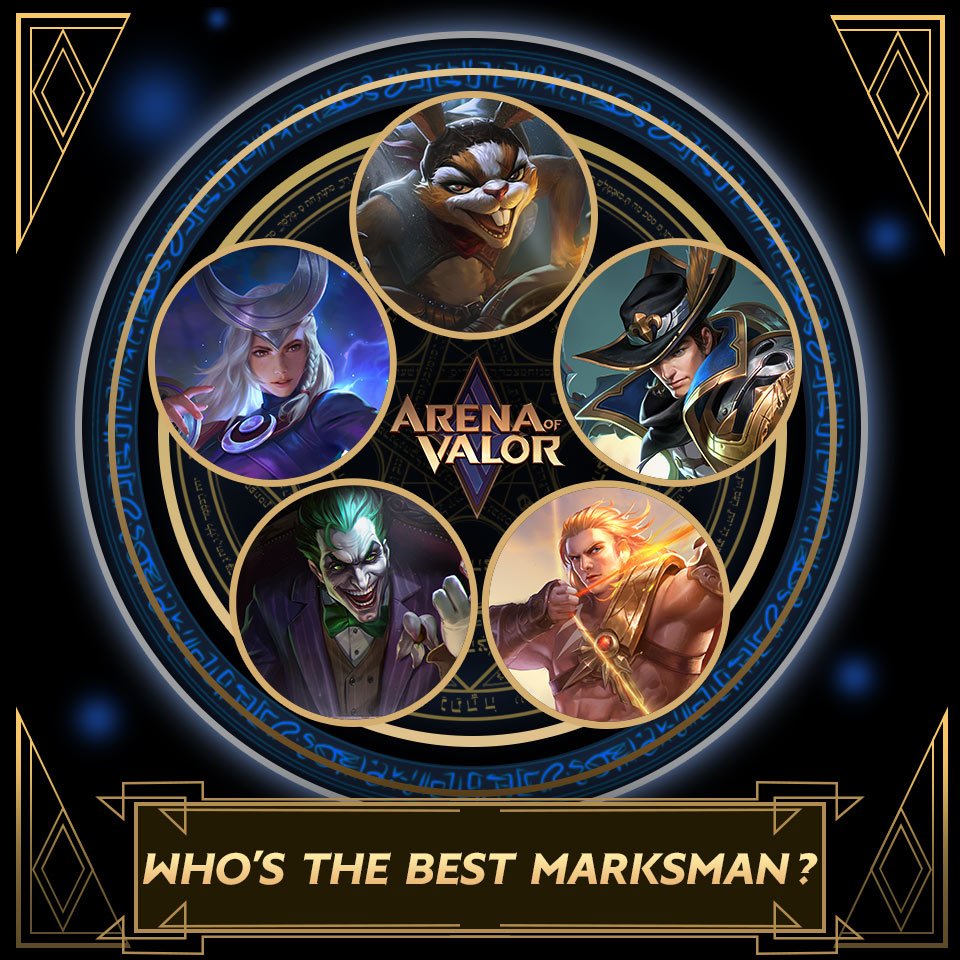 AOVIndia's tweet photo. Marksman plays an important role on the team and has the highest DPS compared to other Hero classes! Tell us in the comment below Who's your favorite Marksman and why? https://t.co/Yc1hJekYir