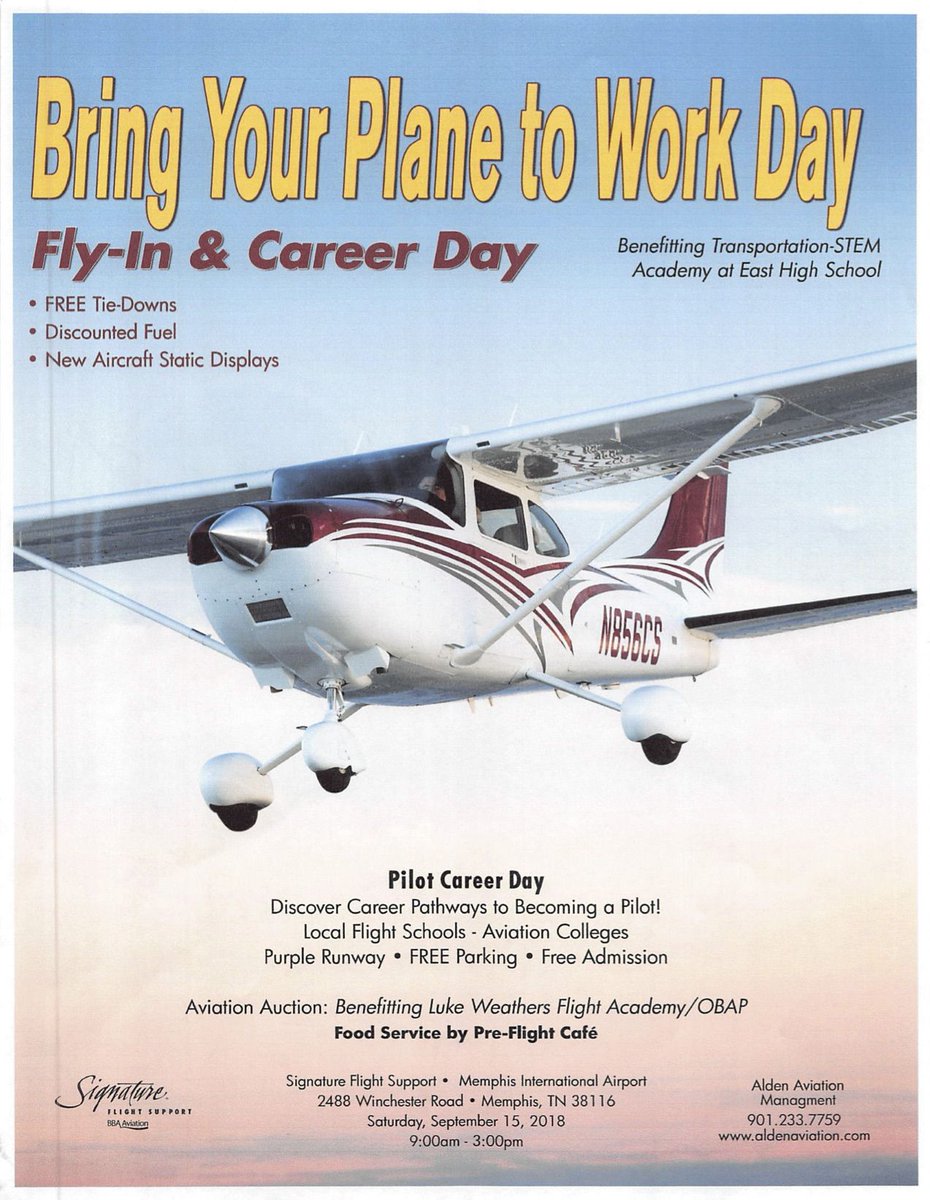 Duffels4Kids's tweet photo. Know any #foster youth interested in aviation? Saturday's Bring Your Plane to Work Day will be a perfect event for them. And it's free! https://t.co/eaknC18GhT #Memphis https://t.co/p5DjDuqyXq