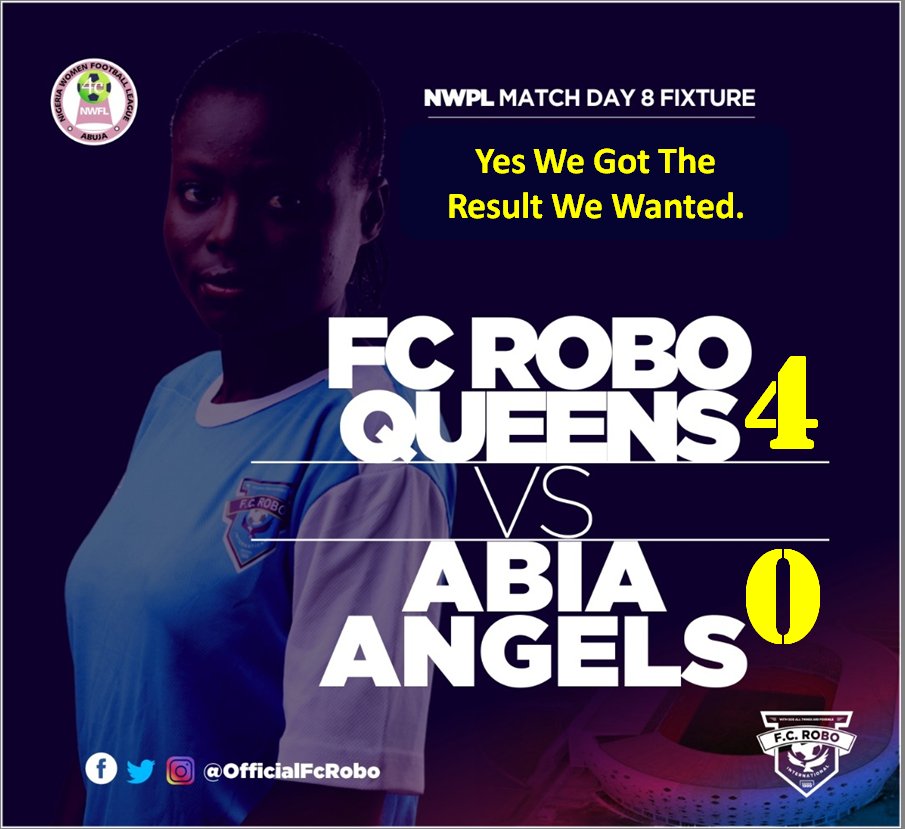 OfficialFcRobo's tweet photo. We got the result we wanted. Eyes on the next one. #NWPL #NWPLIsBack #GirlsGotGame #AbleGod https://t.co/AfjNGZ6D5M