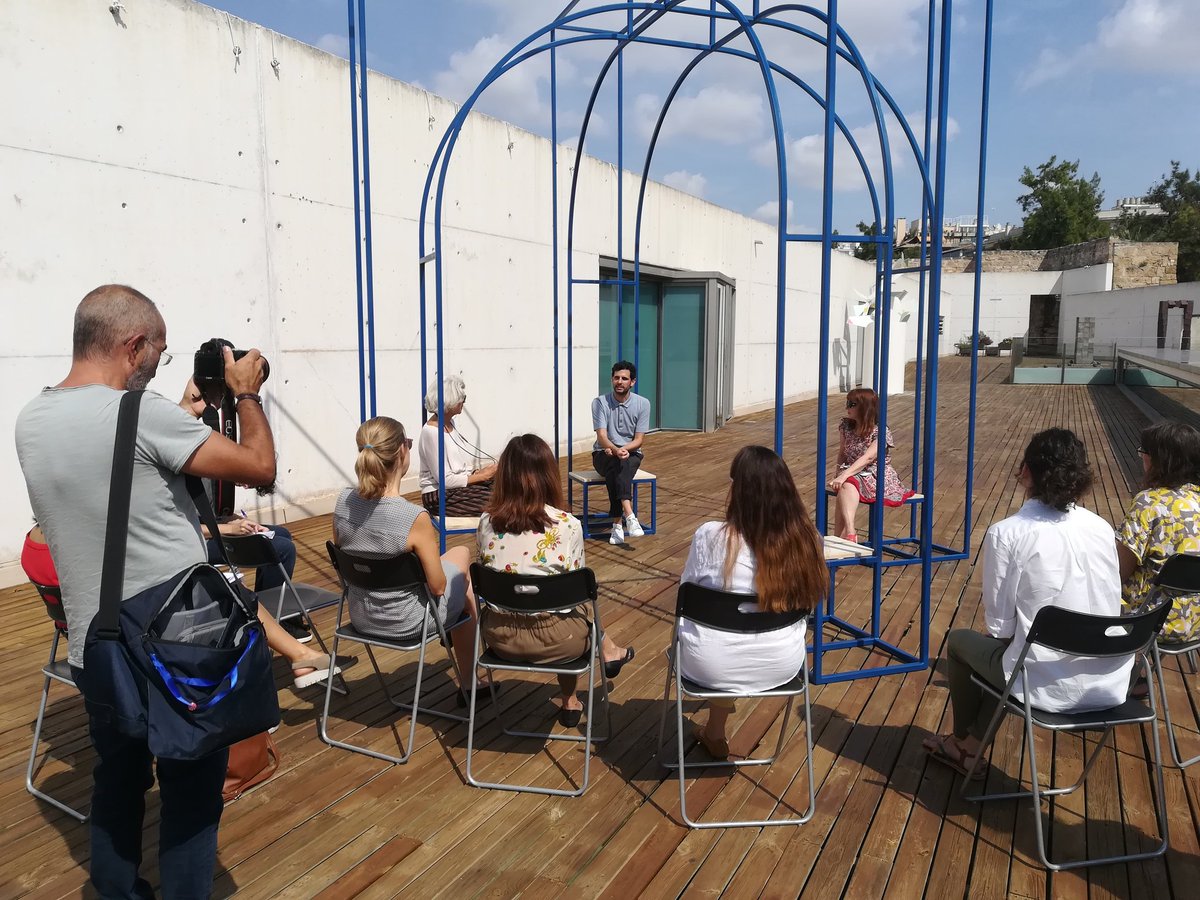 esbaluardmuseu's tweet photo. 📝 Roda de premsa de la #CarteBlanche sobre el Complex cultural d'Es Baluard al col•lectiu #FormattingArchitecture #NitdelArt18 @nekanearamburu @tonigelabert #CarmePinós https://t.co/YQEuiOiuPL