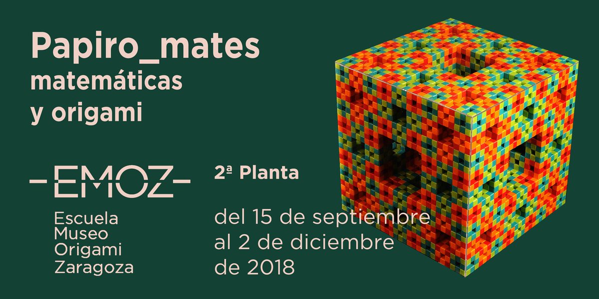 AidaInma's tweet photo. 😍 Exposición de #origami y #matemáticas en el #Emoz hasta el 2 de diciembre.
#OrigamiMat https://t.co/W19AS8yBcy