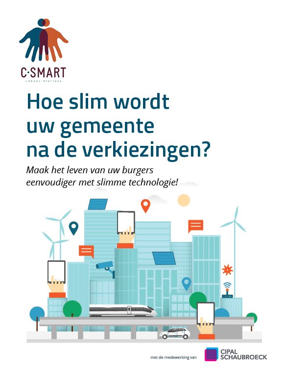 CipalSchaub's tweet photo. Hoe slim wordt uw gemeente na de verkiezingen? Informatietechnologie dient een vast onderdeel te zijn van de toekomstige beleidsplannen. C-Smart
stelde een ideeënboekje samen om onze lokale besturen op weg te helpen. info@c-smart.be @C_smart_be #SmartCities https://t.co/G7QDQYrB2G