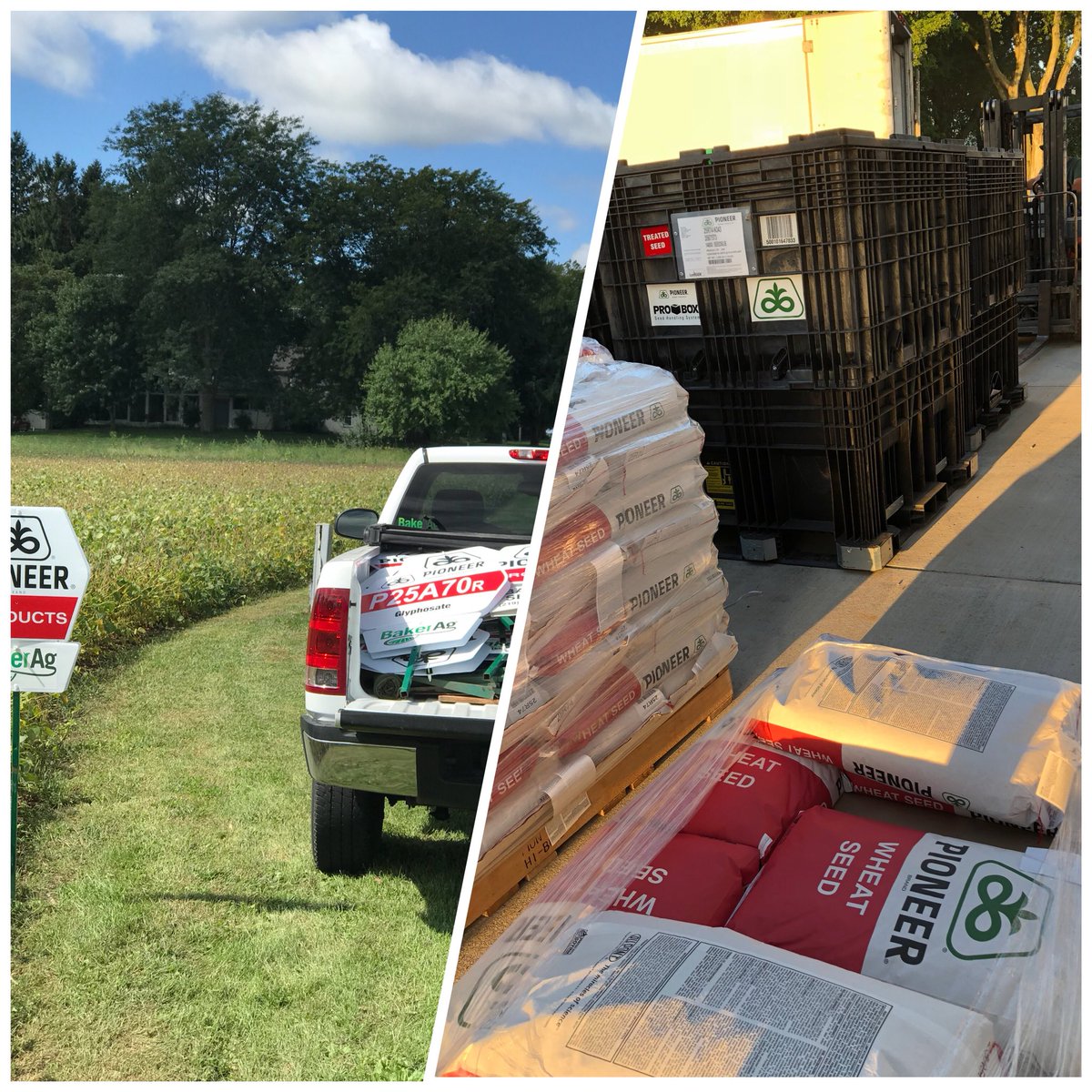 Changing of the seasons. Signs coming down, wheat and cover crop going out. #fall18 #wheat18 #covercrops #beautifulday <a href="/jacobmbaker215/">Jake Baker</a> @timothypbaker