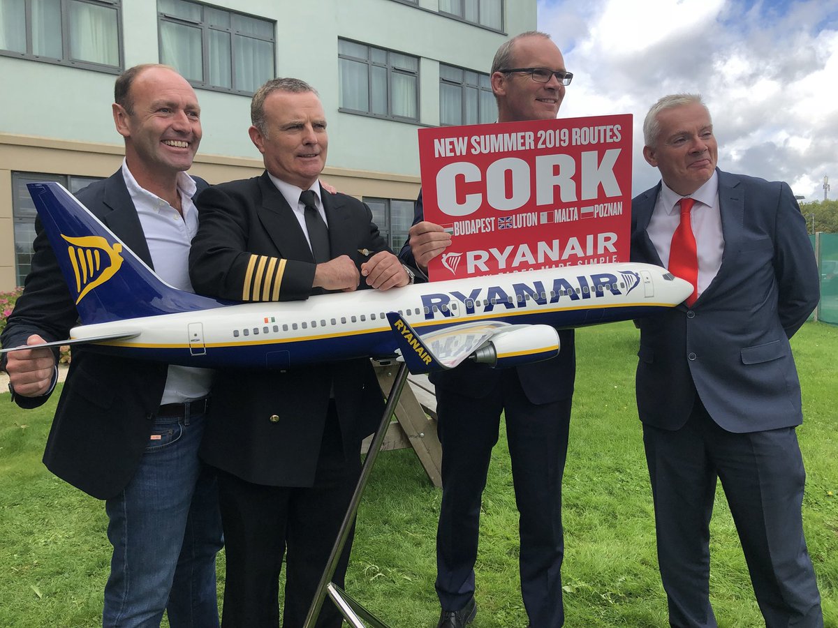 Corks96FM's tweet photo. #Cork #News @Ryanair has announced a new route from @CorkAirport to #Budapest from next April. The airline has also confirmed a partnership with @Atlanticflight creating 50 new jobs at the Centre in #Cork
@simoncoveney @No1CorkHotel https://t.co/k5CtRMKlGV