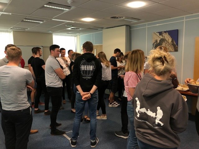 Staff at our Exeter office enjoying their lunch and collecting their free #wellbeingatBF water bottle's. A special congratulations to our competition winner Josh Richardson, who decided to walk to work this week rather than driving. #befulfilled