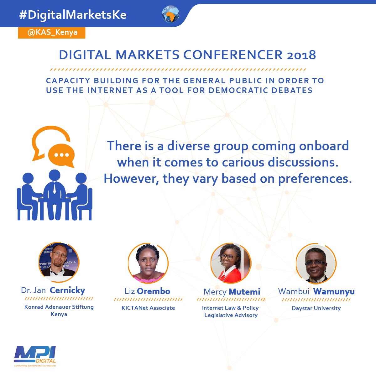 Vikmedia_'s tweet photo. "There is a diverse group coming onboard when it comes to carious discussions. However, they vary based on preferences." @lizorembo @MercyMutemi @KAS_Kenya @KICTANet @ICTAuthorityKE @pixelskenya #MPIDigital #DigitalMarketsKe https://t.co/oCdhdqUZNX