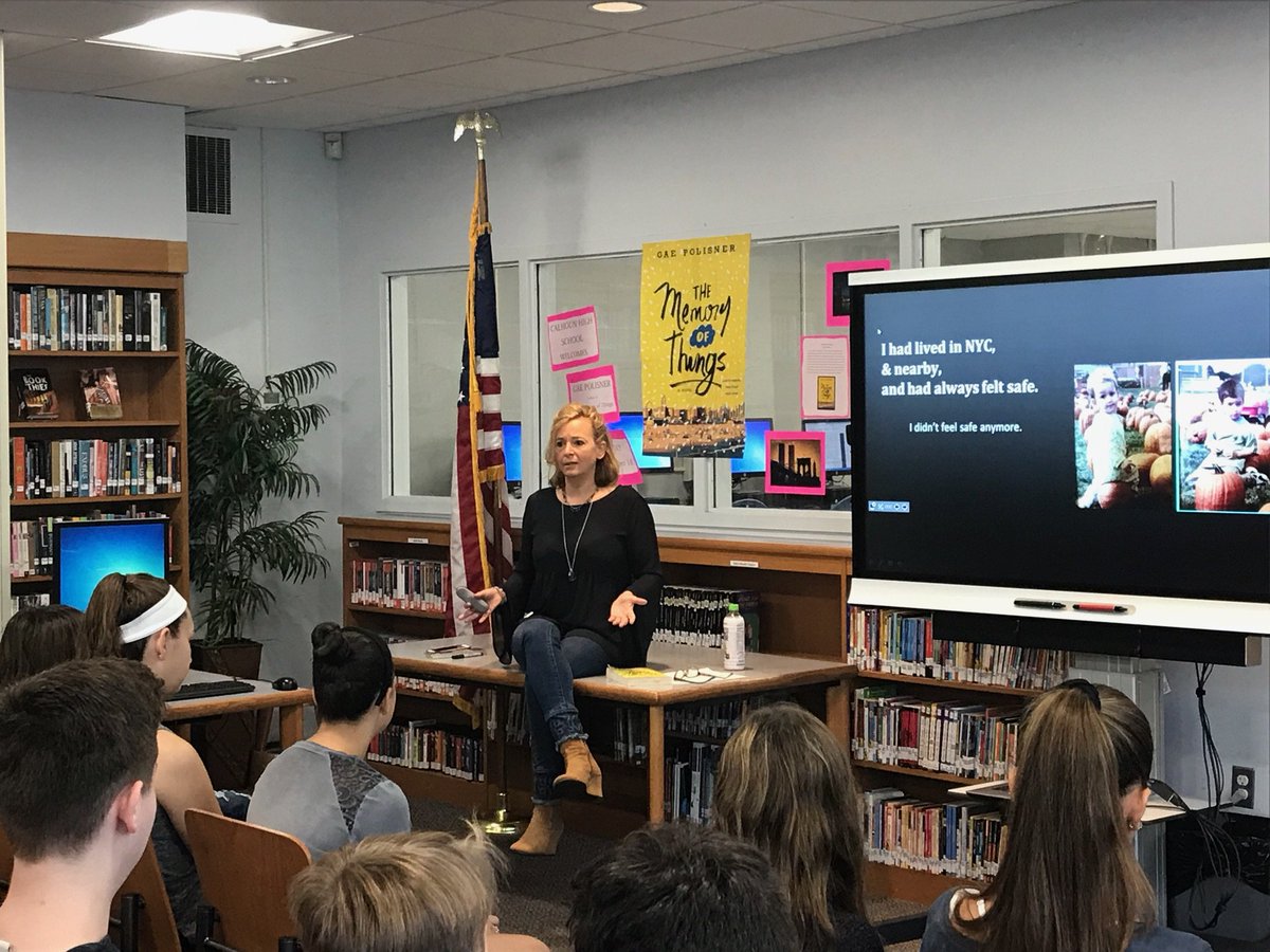 Calhoun HS Library (@calhounlibrary) on Twitter photo Welcome Gae Polisner, author of our summer reading book, The Memory of Things, to <a href="/CalhounHS/">Calhoun High School</a>! Welcome Gae Polisner, author of our summer reading book, The Memory of Things, to <a href="/CalhounHS/">Calhoun High School</a>!