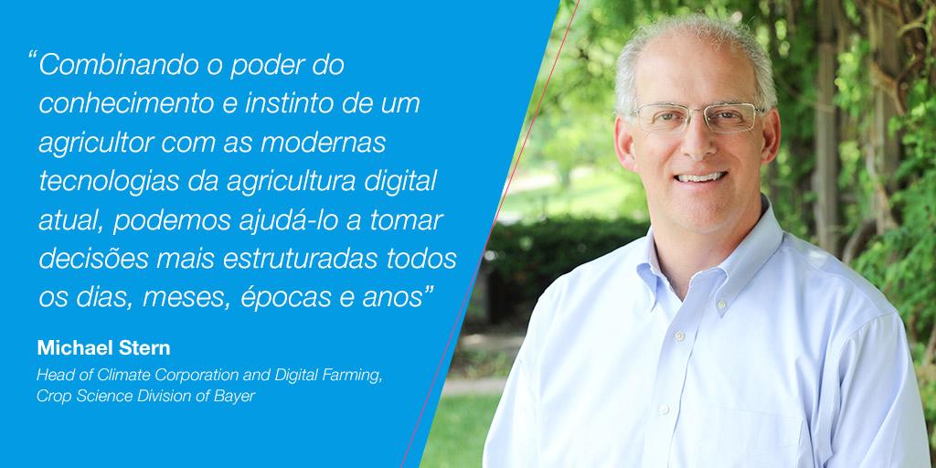 Conheça o Dr. Michael Stern, Diretor da Climate Corporation e Digital Farming, e descubra sua paixão por desenvolver #tecnologia e usar dados para ajudar os agricultores a resolverem desafios novos e complexos. short.url/aBcXyZ