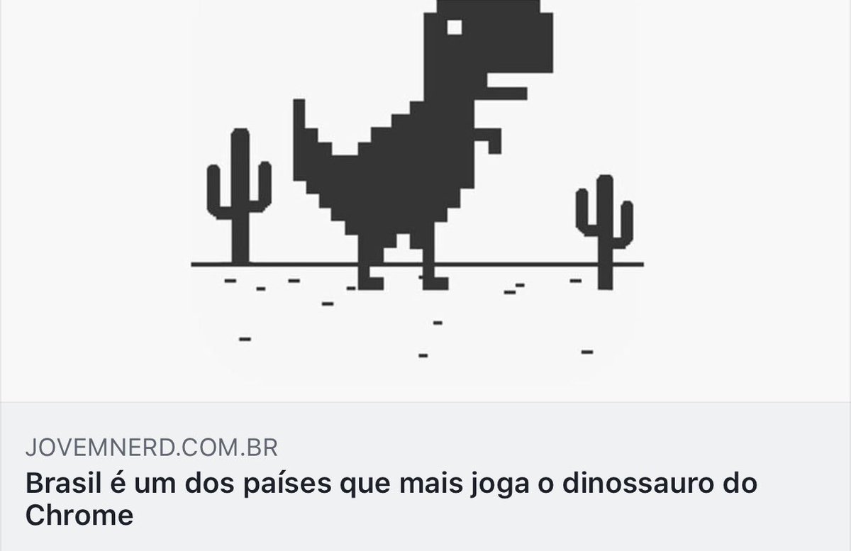 O brasileiro é um dos que mais jogam o Dinossauro do Chrome