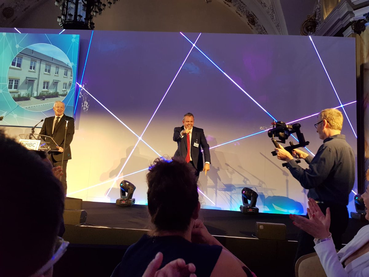 Lovell_UK's tweet photo. We're here and very excited for the @NHBC Awards to be announced shortly at @CityHallCardiff. Good luck Mark from everyone at #Lovell! 🍀 🤞 #NHBCPIJ #loveconstruction #construction @themillcanton https://t.co/BractzMX1d