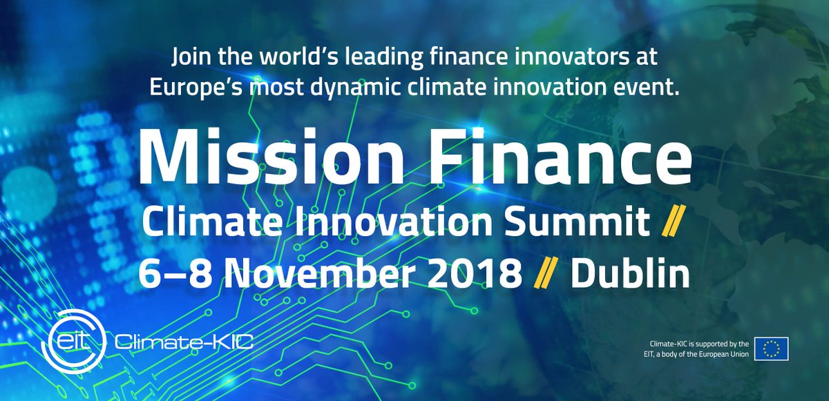 ClimateKIC_UKI's tweet photo. MISSION FINANCE: Are current efforts to mainstream #climate in #finance enough for a 1.5 C target? @ClimateKIC CEO Kirsten Dunlop in @Enviro_Finance > https://t.co/4ua7vXraxE #CKCIS18 https://t.co/zej8E4RpU7