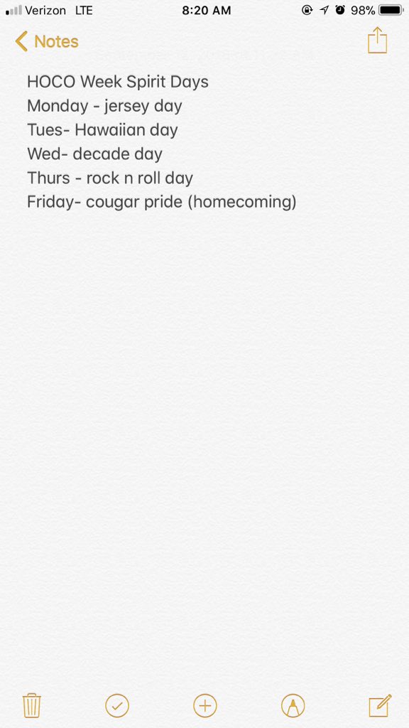 homecoming spirit week themes!!