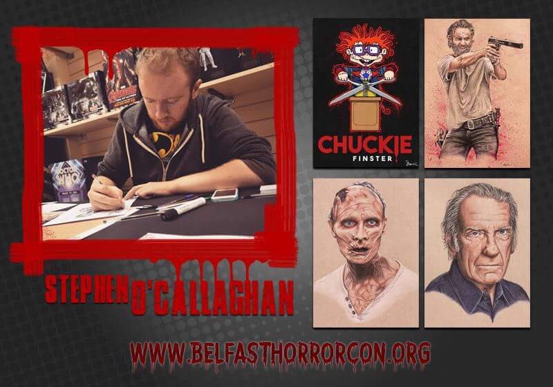 NIHorrorCon's tweet photo. We still have 3 more small press/creators to announce!
Newry based illustrator @StephenOCArt will be producing the official Horror Con poster featuring his drawings of each of the guests!
https://t.co/7ypVQPbGhi
#BHC #HorrorCon18 https://t.co/n6nDPnSCSZ