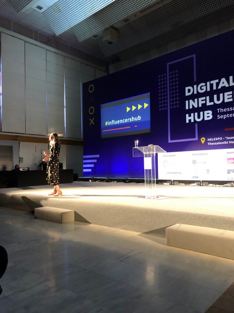 EpicSignal's tweet photo. Director of Social Strategy, Kirby Brooks Todd, accumulated some crazy travel miles after trekking overseas to Thessaloniki, Greece, where she chatted about the rise of the micro-influencer in a digital world. #InfluencerHub https://t.co/OL0de1ifAl