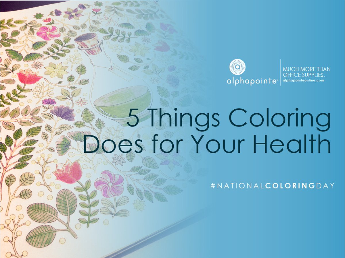 Alphapointe's tweet photo. 5 Things Coloring Does for Your Health and why Alphapointe Online is the place to find your coloring supplies: https://t.co/Bc5DRNxeo0 #NationalColoringDay #ShopAlphapointe https://t.co/VMh180L6wE