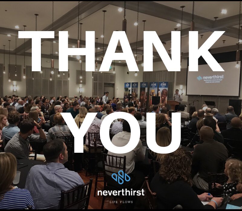 neverthirst's tweet photo. What an incredible night! Thank you for helping us celebrate 10 Years of Neverthirst! #neverthirst #10yearsofneverthirst #davidplatt https://t.co/W36uEKRTLK