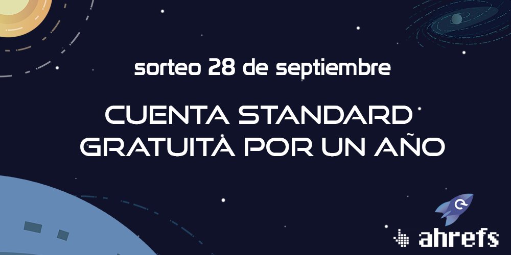 AndresKloster's tweet image. En el sorteo de septiembre de #LaMaquinaDelSEO 🚀, la gente de @ahrefs entregará una cuenta Standard anual, por un costo de US$ 1790,00, totalmente GRATIS.
Para participar:
☑️ RT a este tweet
☑️ Seguir a @AndresKloster

El ganador se anuncia el 28/9