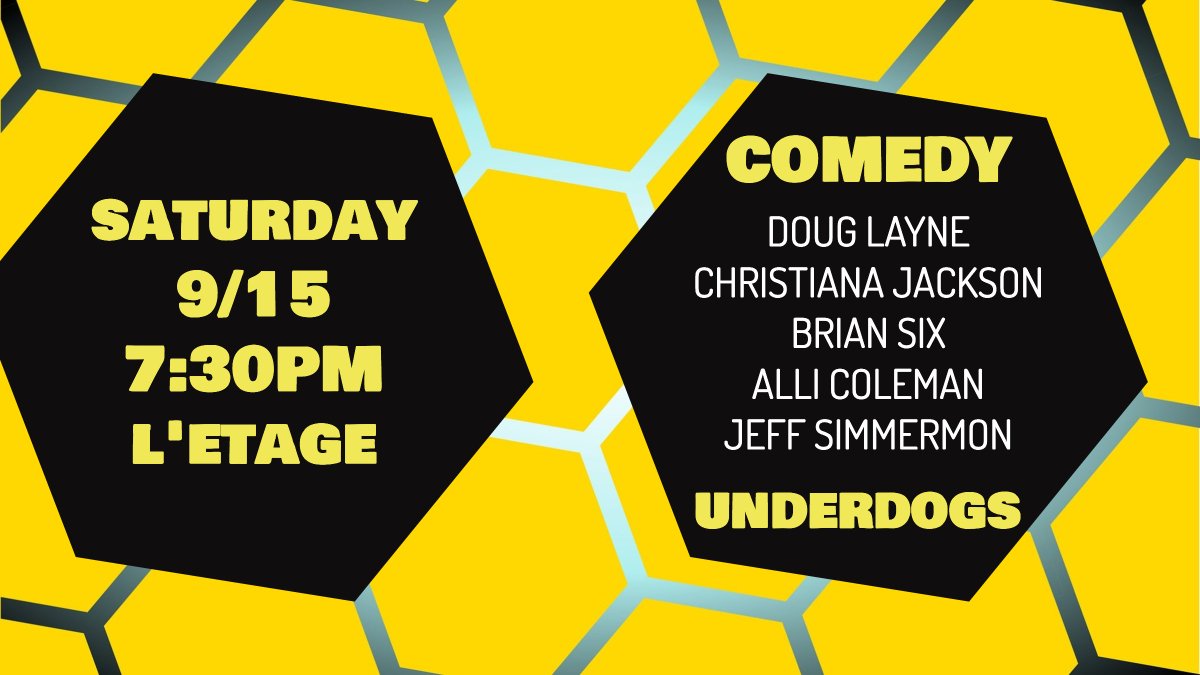 ComedyUnderdogs's tweet photo. Come on down tomorrow night - we have an incredible line-up!:
@jeffsimmermon @Doug_Layne @christianajack @IncomparableMsC @Brian6ix @Alli_Coleman

Tix: https://t.co/2iSnmR3iE8 

Pls RT @everyonescomedy @uwishunu @philly2night @philly_review @phillyfunguide @phillyweekly https://t.co/4jYVVH6Qx8