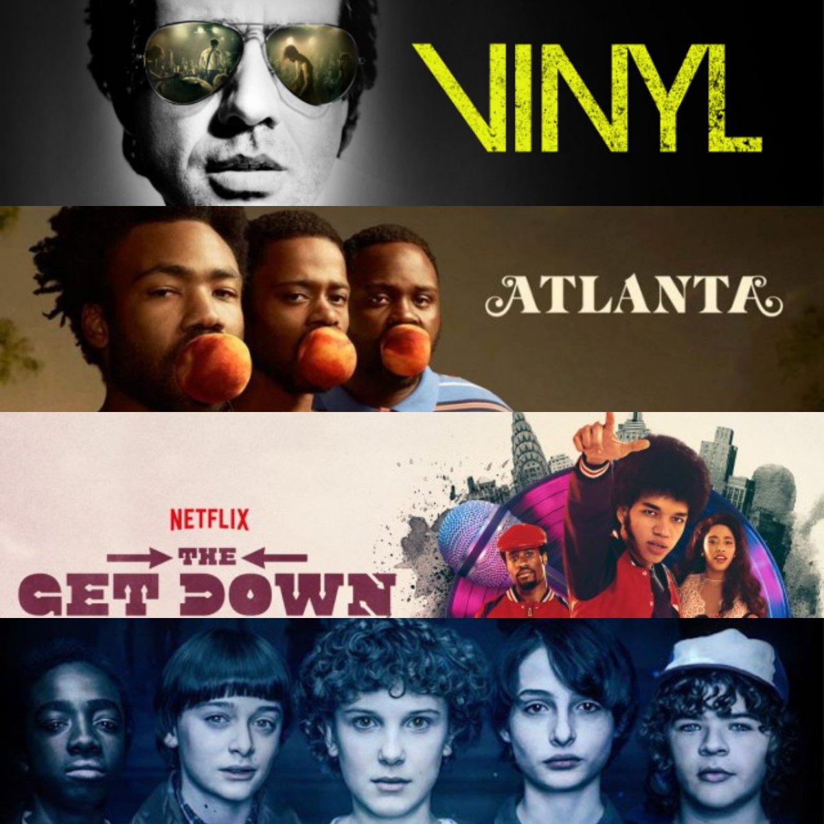 El Lunes se entregan los Emmy y nosotros seguimos con el desafio #EmmyTNT 
Estas son las 4 series que nos identifican. Contanos cuáles son las tuyas y arroba a 4 amigos para que hagan lo mismo.
<a href="/TNTLA/">TNT™ América Latina</a>