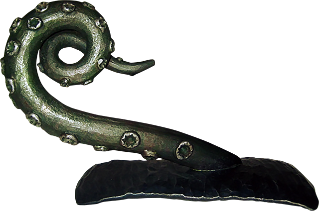 Drabblecast's tweet photo. Looks like someone has already attached their infundibulums around one of our hand-forged cast iron tentacles! That's a +$1000 donation! Way to go! #tentacles #drabblecastreborn #Cthulhurises   https://t.co/JOvLROle4g https://t.co/YbmwRhTqWi