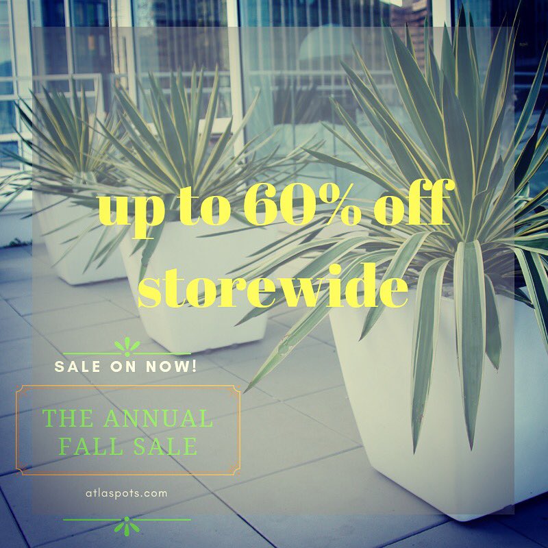 atlaspots's tweet photo. Fall is a perfect time for planting! And for getting great looking planters too! #annualfallsale https://t.co/7JitfpMT8D
