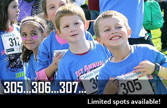 souleschoolpta's tweet photo. The 3rd Annual Salem Scramble is Saturday, 9/29/18:
Registrations coming in fast. Don't miss out.
They had to limit the number of racers this year, so get your registration in before the September 20 early registration deadline.https://t.co/3VRwZ4oONo https://t.co/887RXYvzzJ