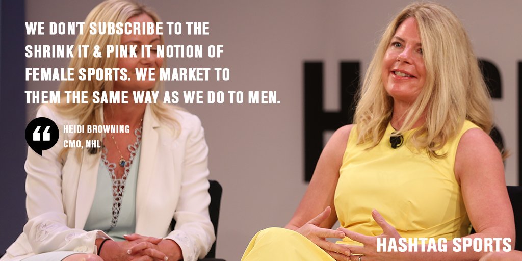 HashtagSports's tweet photo. The NHL does not 'Shrink It and Pink It' for female fans.
CMO @Heidi_Golightly at #HS18 https://t.co/IbkjX2EbQ4
