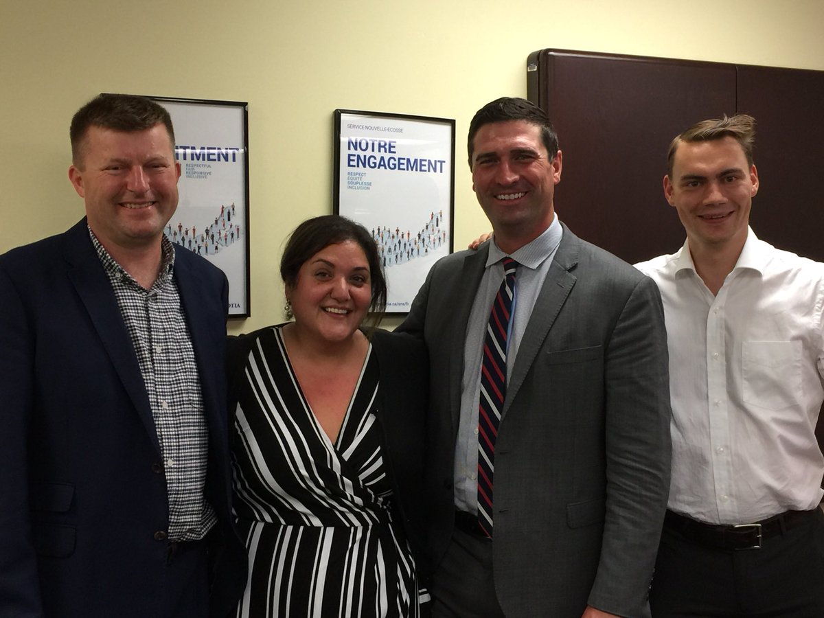 tashclarke73's tweet photo. Such a great week having @tomskitomski and @ad_greenway from @PublicDigitalHQ digital in Halifax talking about Government in a Digital Era with our teams and with our Ministers @GeoffMacLellan & @patriciaarab #ShowByDoing #BeTheChange https://t.co/cdhhHXtj3Z