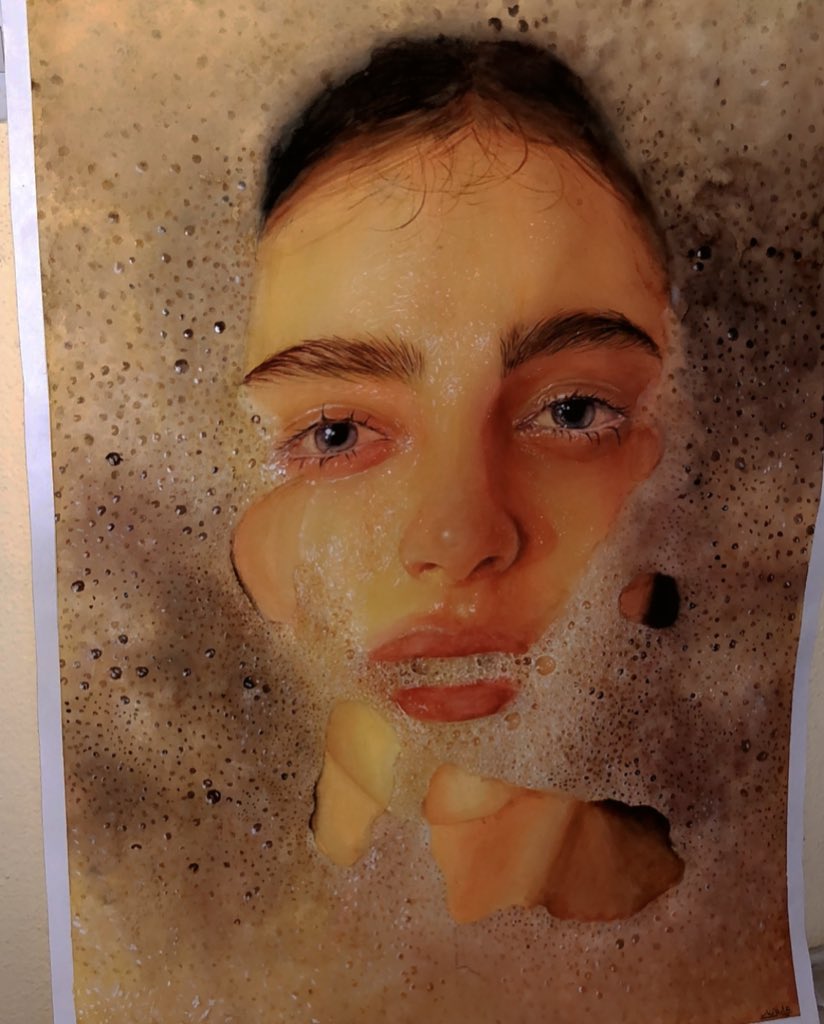 وخلصت اللوحه الي اسميها اللوحه " العظمى " بعد عمل دام ٣٦ يوم .. اهلكتني