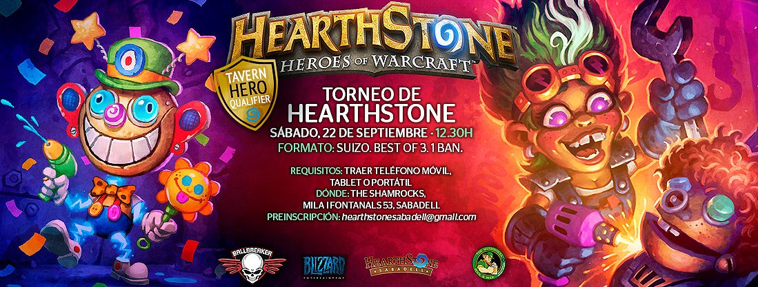 De vuelta de vacaciones! Thq el sábado 22! Preinscripción a hearthstonesabadell@gmail.com os esperamos a todos!