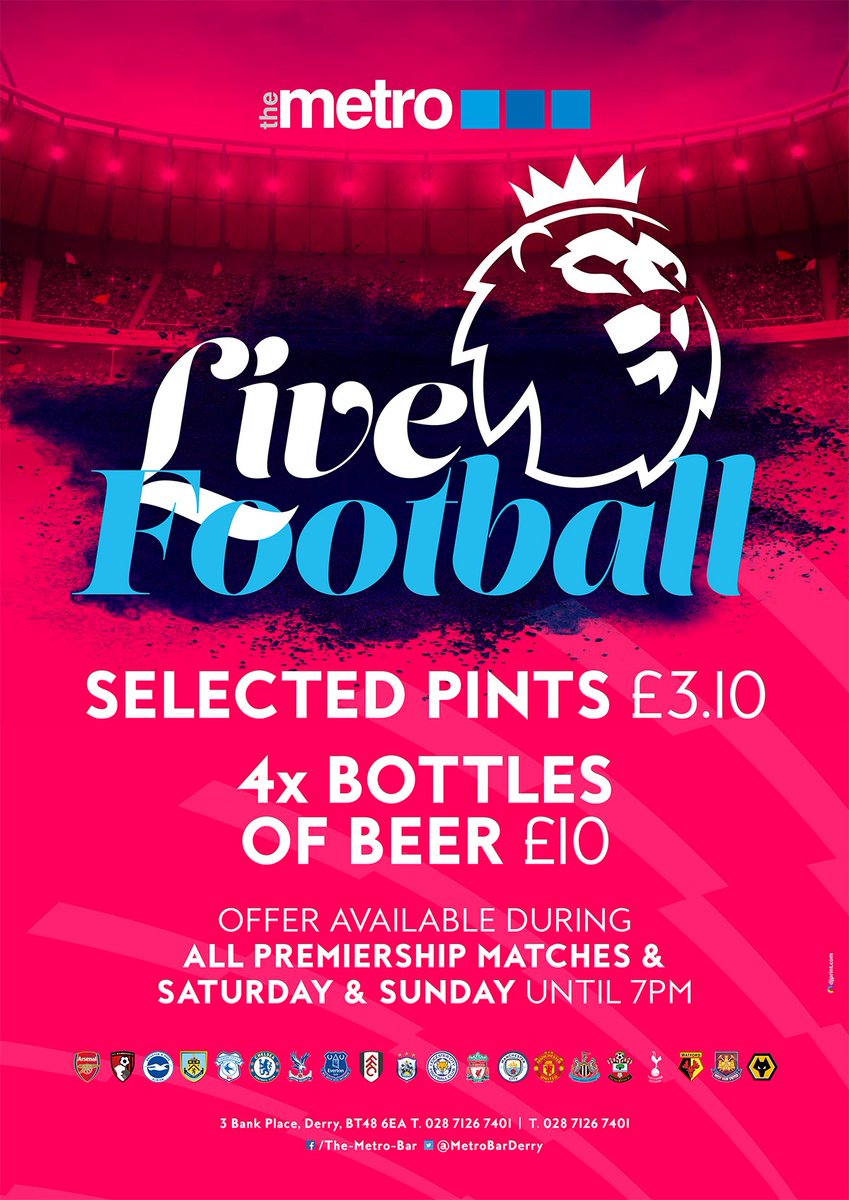 The Premiership is back this weekend... Watch it all live in the Metro...