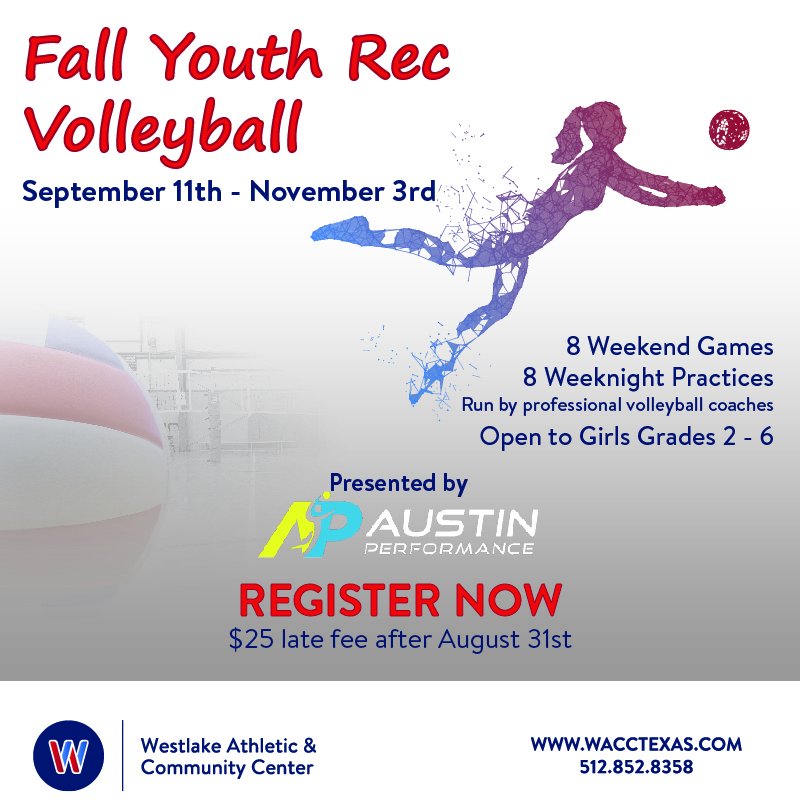 Fall Rec Volleyball is back at the WACC! Get ready for professional coaching for 8 weeks of games and practice. Register now! buff.ly/2BprYBs