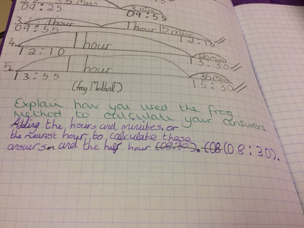 marys_rc's tweet image. Amazing work from Dosbarth Mr Stickler in maths today - using frog method and bonds to 60 to help calculate journey times. Some pupils even made their own questions for Sir to answer! #mathematicaldevelopment #frogmethod #reallifeproblems #challenge
