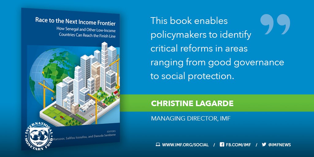 IMFNews's tweet photo. Watch live #CGTalks book launch https://t.co/tHGpINtkPw of “Race to the Next Income Frontier: How Senegal and Other Low-Income Countries Can Reach the Finish Line”. #IMFAfrica https://t.co/f8MyQ6MHNf