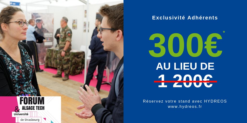 hydreos's tweet photo. A la recherche de la perle rare ? Recrutez les talents de demain en participant au forum @AlsaceTech avec HYDREOS le 18 octobre à l' @Insa_Strasbourg . Stand partagé réservé aux adhérents. https://t.co/rORzadx85V #Alsacetech #recrutement https://t.co/bwQ6nFSi4b