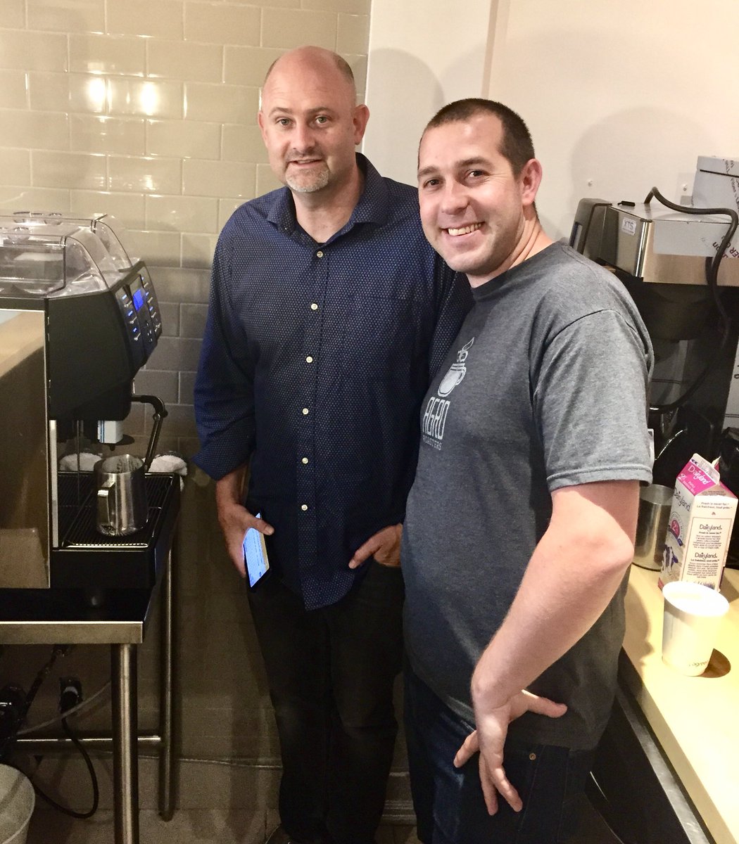 ChewiesBiscuits's tweet image. The gurus are here!  Andrew from @ECM_Espresso and Dusty from @agroroasters are setting us up to make AWESOME organic coffee drinks.  #ChewiesBiscuitCo