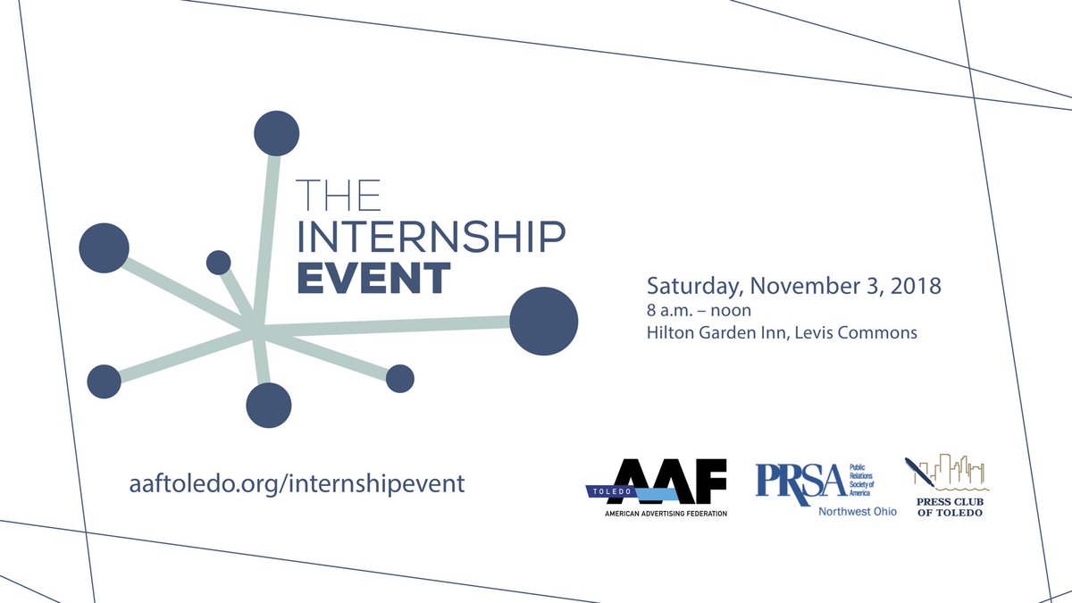 AdFedToledo's tweet image. Students! Get yourself to the Internship Event happening on Nov. 3. Several area communications professionals will be on hand to fill you in on everything you need to know about getting job experience. #internships #internshipsearch #jobexperience #communications #toledo