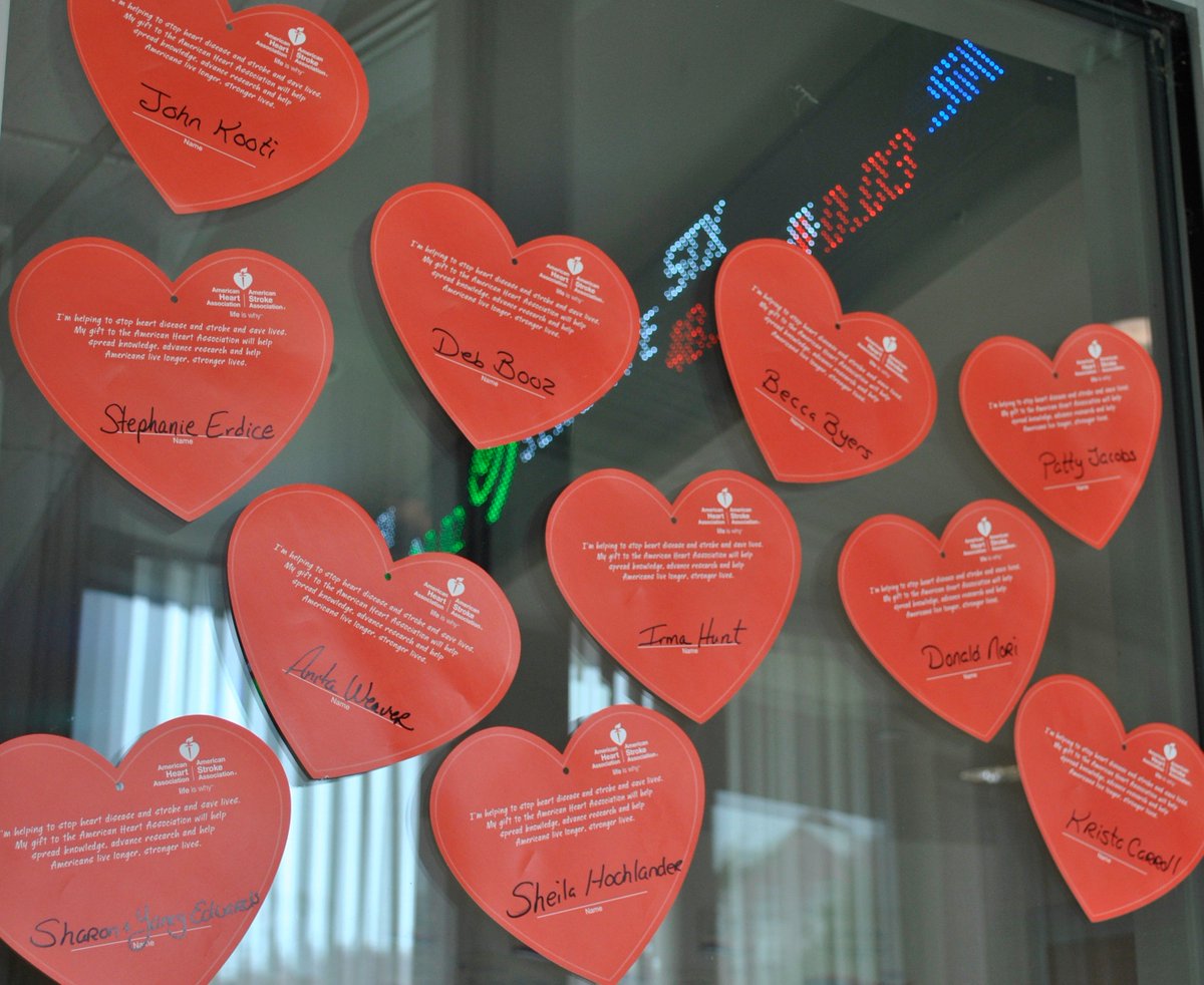 Come visit the Grove College of Business Dean's Office and help us build our Heart Wall!