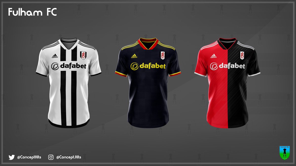 Fulham Football Club home, away and third kit concepts 2019/20. #FFC #Fulham #FulhamFC #FulhamFootballClub #CravenCottage