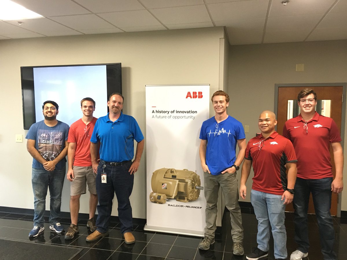 DalbersDavid's tweet photo. Great tours @ABBMotorsMechUS for @uarkmecheng students to see CNC and Robotics automation. Thank you Jacob and Jerry! https://t.co/3VS6k9X8SU