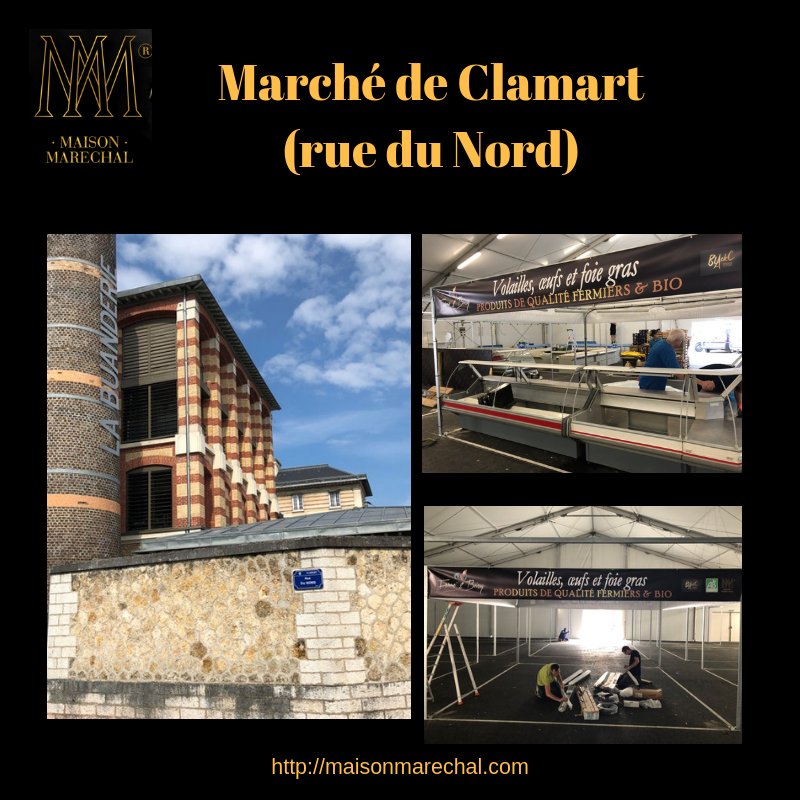 MaisonMarechal's tweet photo. #MaisonMarechal est chaque samedi et chaque mardi sur le #marché de #Clamart mais saviez-vous qu'il avait déménagé pour cause de travaux ? Venez donc nous saluer demain sur notre nouveau stand ! #foiegras #volailles https://t.co/9J57O501Mk