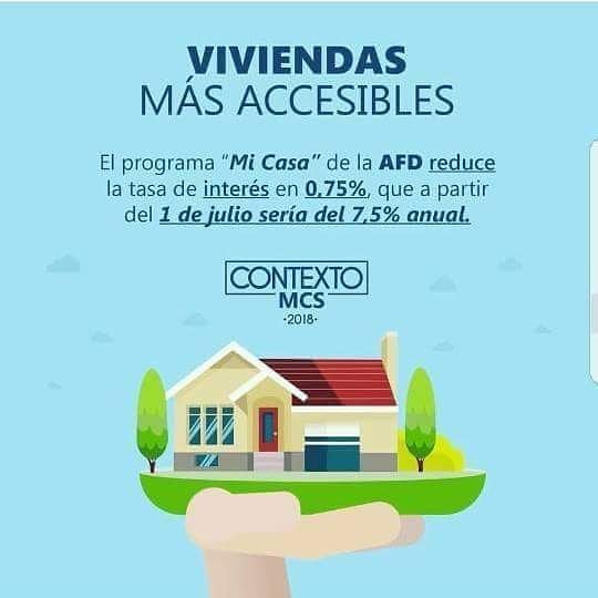 PerlaF_ReMaxpy's tweet photo. La Agencia Financiera de Desarrollo (AFD) informó que se reducirán las tasas de interés financiero para los créditos "Mi casa", destinados al acceso a la construcción, compra, refacción o ampliación de viviendas.
Más información en el siguiente link

: https://t.co/9qLXSnwwlO https://t.co/uhe1rf2jQK