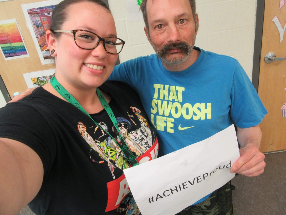 ACHIEVENY's tweet photo. ACHIEVE had another successful DSP Week! Thank you banners on Monday, Lifesavers on Tuesday, chalk messages on Wednesday, lunch on Thursday, raffle baskets on Friday - we celebrated the week with style! Thank you DSP's - we hope you had an amazing week! #ACHIEVEProud #DSPWeek2018 https://t.co/LABSc8QTLr