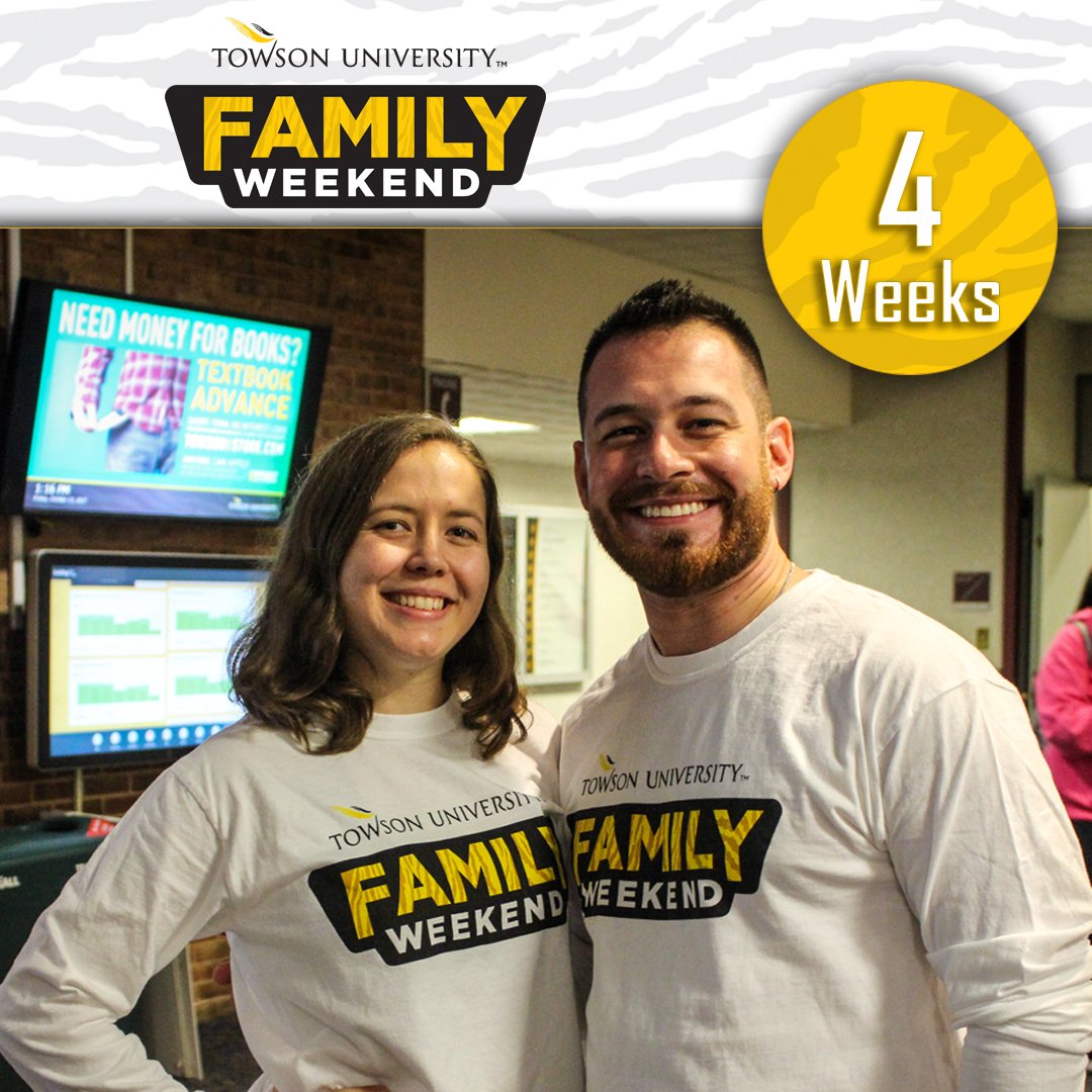 NewatTU's tweet photo. Now that the semester is starting to settle, we can officially say that Family Weekend is 4 Weeks away! Follow us on Twitter and Instagram: @newattu to stay up to date with all of the fun we have planned. See you soon! #readyturoar #TUProud https://t.co/KbtB25Cob1