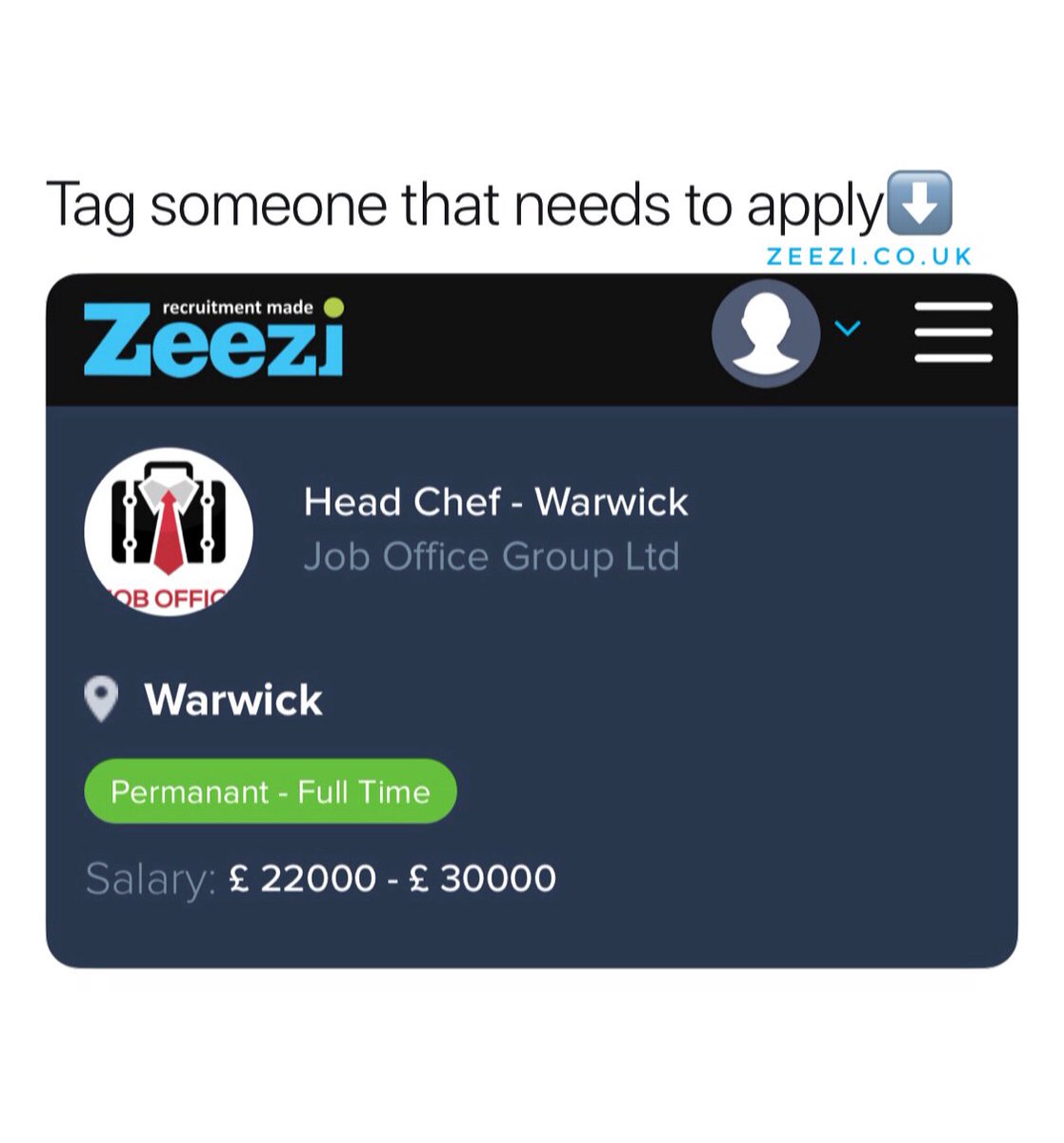 hello_zeezi's tweet photo. Great #opportunity for anyone who wants to become a Head Chef!
this #job role is available in Warwick 

and you can #apply right now from our website😲 https://t.co/DcqG7JZDNQ