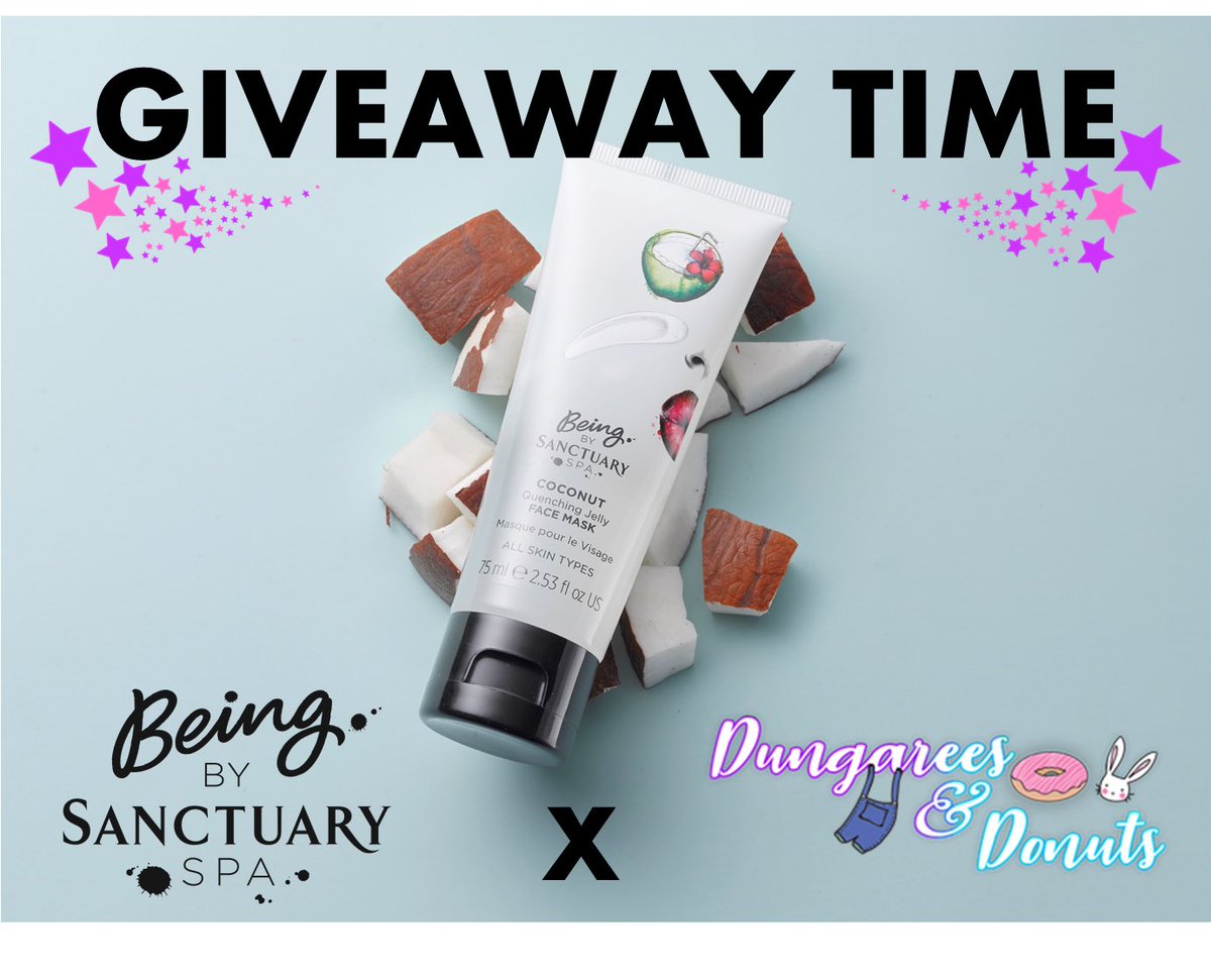dungareesdonuts's tweet photo. I’ve teamed up with Being by Sanctuary Spa to bring 10 lucky winners a Being Coconut Quenching Jelly Mask! To enter: Follow @dungareesdonuts and @beingxsanctuary, like and retweet. That’s it! Comp closes at 23:59 on Monday 17th September. T&amp;Cs Apply. Good Luck! 🌈💜 #win https://t.co/Ya7XSJxakR